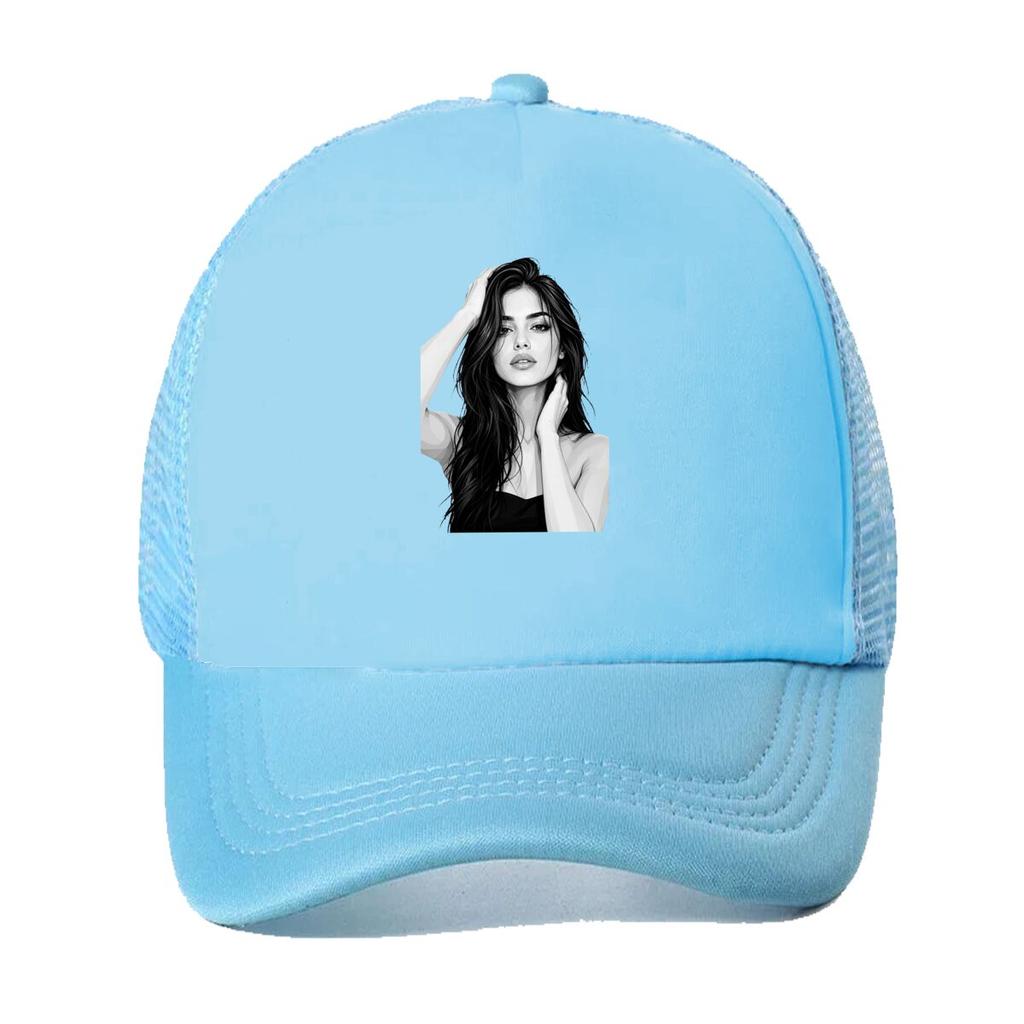 Monochrome Stylish Women Portrait Il Mesh Baseball Cap For Womens Unisex FeUnisex Beach Dad Hat Hip Hop
