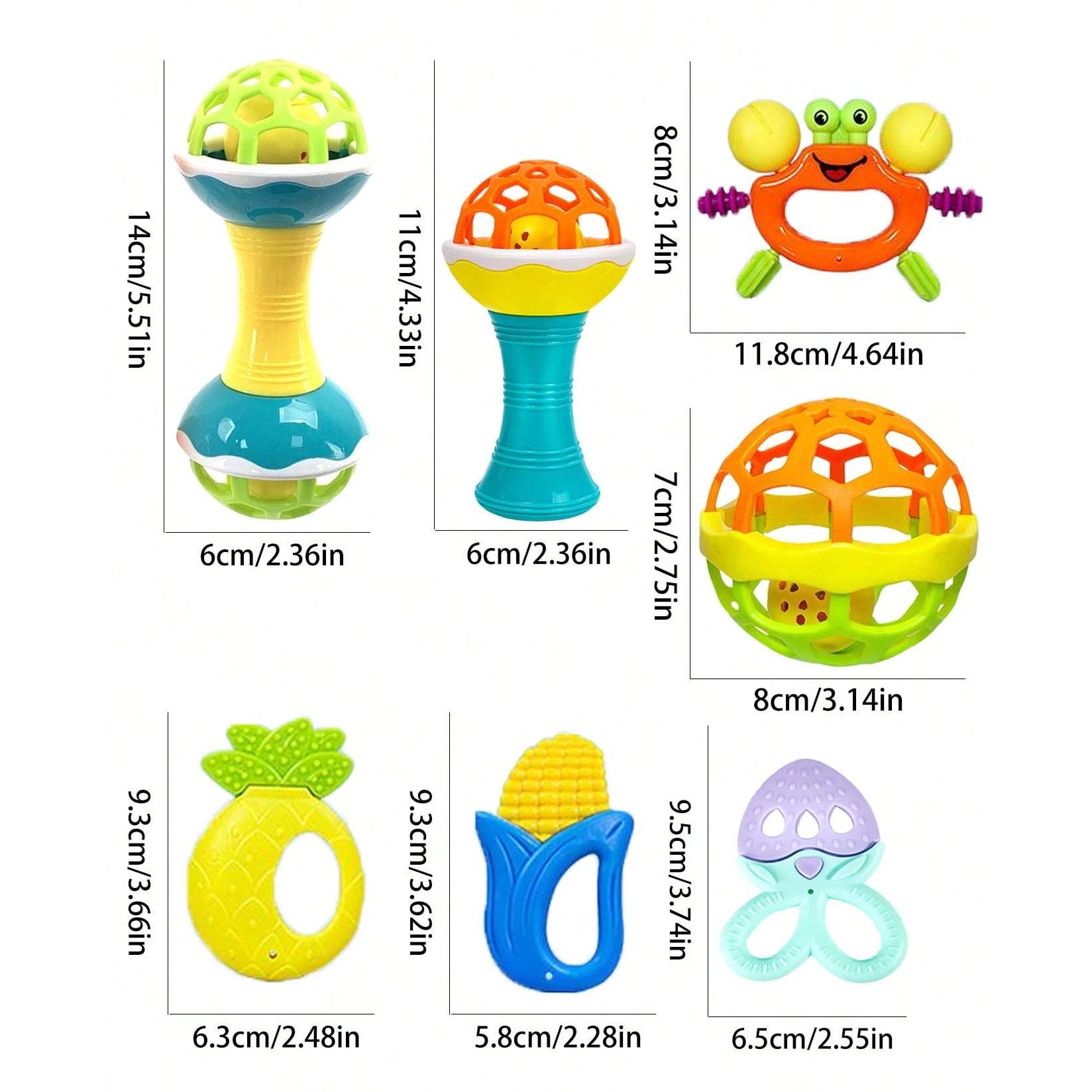 Seven-Piece Collection Kit High-Standard Baby Superior-Grade Rattles Top-Grade Months Top-Grade Baby Top-Grade Educational Play Sets