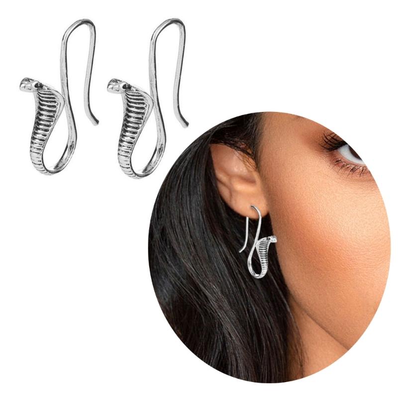 Elegant Punk Inspired Snake Earrings with Detailing Comfortable Earrings Suitable for Adding Edge to Various Outfits