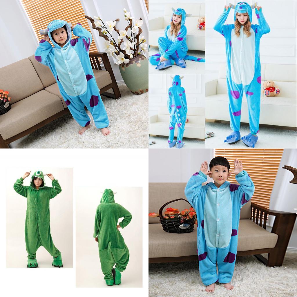 Soft And Cozy Monsters University Mike Wazowski And Sully Costume Pajamas For All Ages