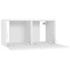 Vidaxl Szafki Wiszące Pod Tv 2 Szt., Białe, 60X30X30 Cm