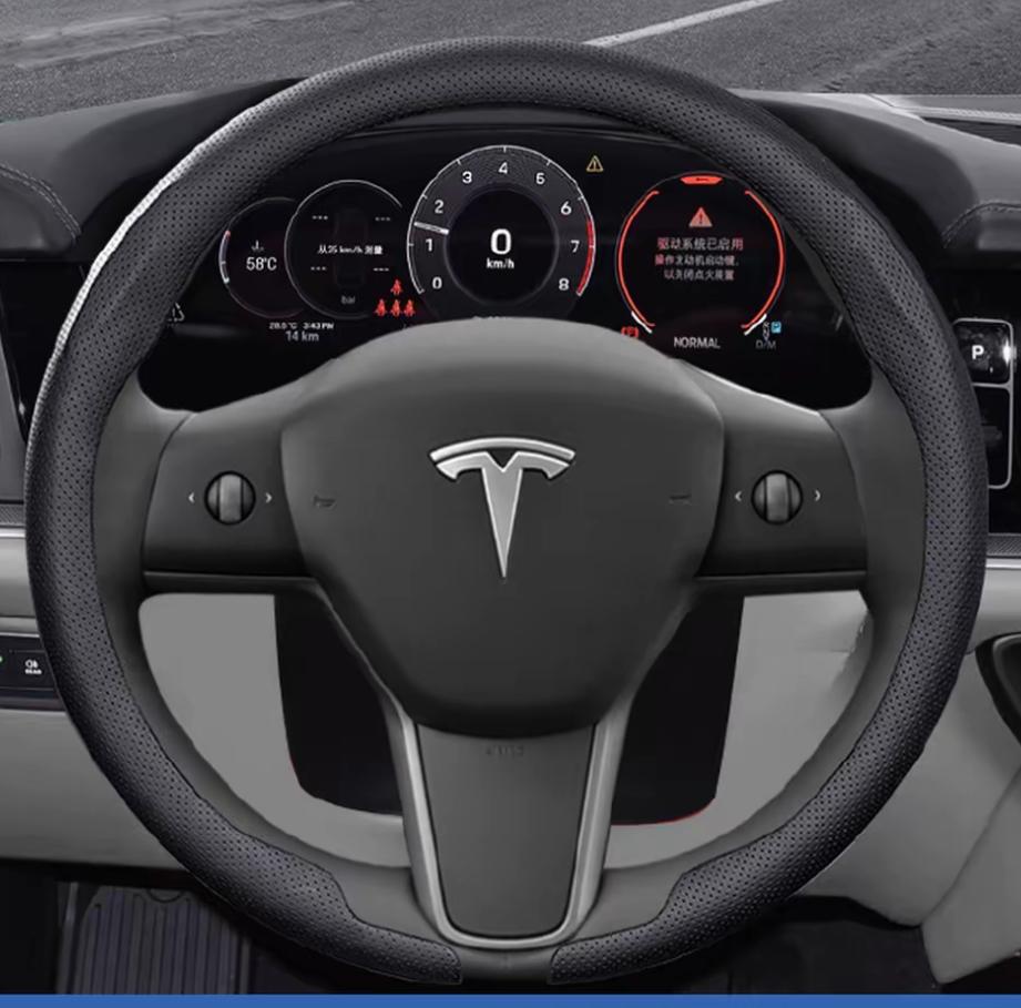 

Suitable for Tesla s new modely/model3 all-season ultra-thin nappa leather steering wheel cover