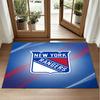 New York Rangers Design Crystal Velvet Rug Soft Decorative Mat for Bedroom Entrance