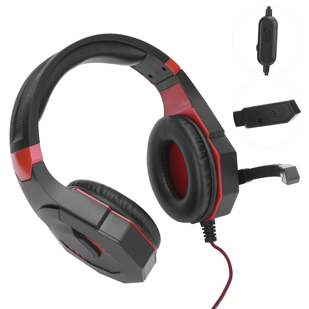 HeadMounted Gaming Headset Single 3.5mm Interface with Microphone Stereo Surround