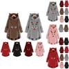 Soft And Elegant Ladies Reindeer Christmas Jumper With Button Decoration For Winter