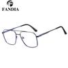 Men's Trendy Double Bridge Eyeglass Frames – European & American Style, Face Slimming, Prescription Ready