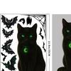 4 Pieces Halloween Window Stickers, Clings, Waterproof Black Cat Decoration