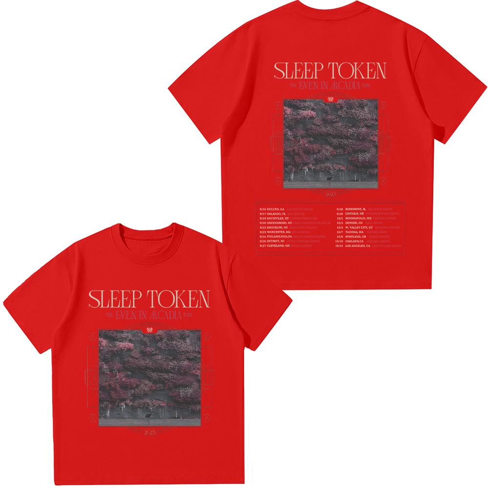 Sleep Token Even In Rcadia Tour T-shirt Metal Band Cotton Tee Unisex Men's Women Fans Essential Short Sleeve Top Fashion Tshirts