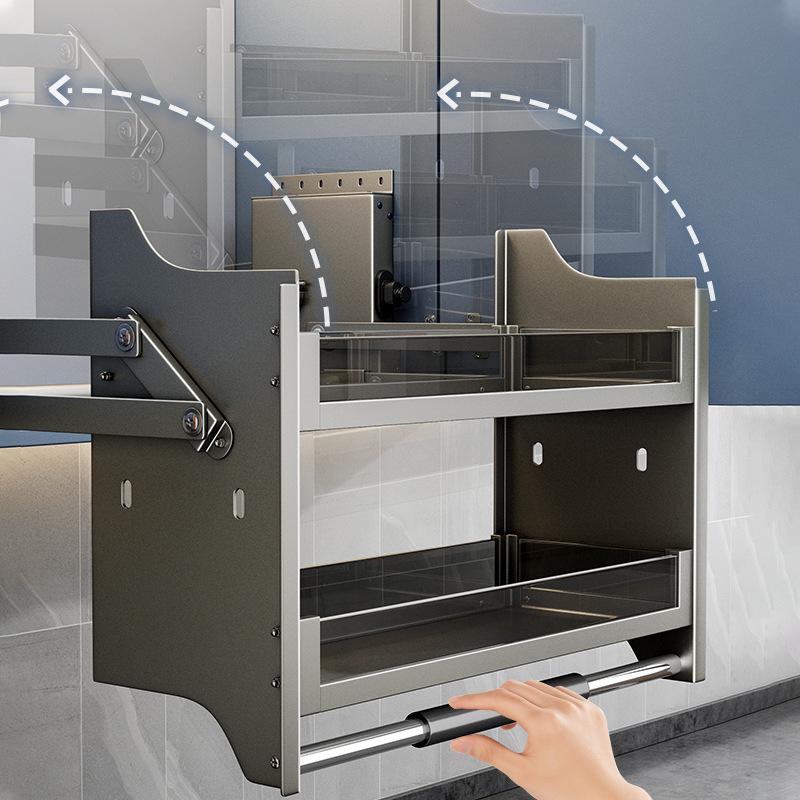 Kitchen Storage Racks Aluminum Portable Storage Rack Cabinet Seasoning Organize Holders Multifunctional Home Organize Furniture
