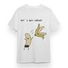 Women's Oversize T-shirt With Banana Fun Graphic Unisex White 100% Cotton Tee