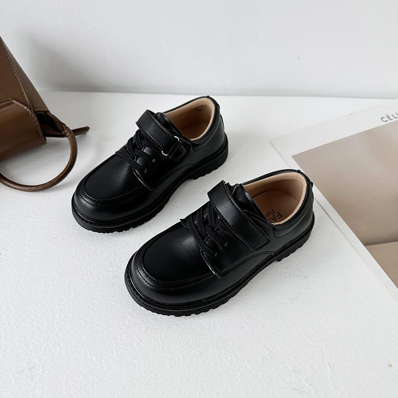 

Винтажные классические кожаные туфли для мальчиков с мягкой подошвой, детские туфли в британском стиле для мальчиков, черные туфли для костюма 33