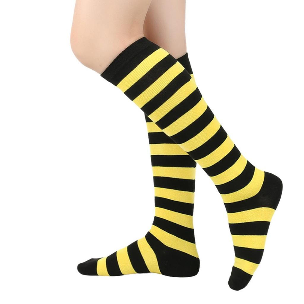 Women's Wide-stripe Calf Socks, Mid-calf And Knee-high Socks