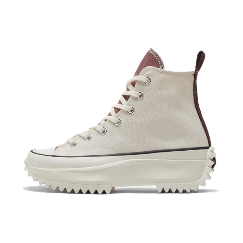 

Converse Run Star Hike Tri-Panel Comfortable and versatile high-top canvas shoes unisex orange and white 40.5