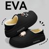 Women's Indoor Home Slippers: Thick-soled Warm Shoes with Fleece Bags and Waterproof Cotton Heels