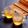 Glass Tea Cups Small Cups Home Glass Tea Set Coffee Cup Set Tea Water Cup Saucer Steak Juice Bucket Table Decor Teacup
