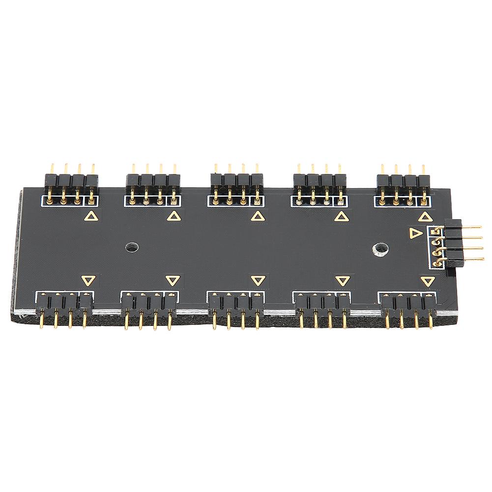 Controlador Hub RGB 1-10 Controlador Hub RGB Hub para Ventoinhas de Chassis de PC Refrigeração de CPU HUB1-10 12V ARUA