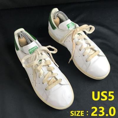 STAN SMITH 80s Reissue Leather Sneakers White X Green US5 (23.0cm) Japan Pack(USED)