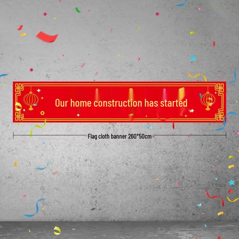 

Happy Start Ceremony Decoration Set: Banner, Tablecloth, Stickers, Firecrackers