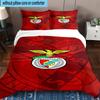 Set Biancheria da Letto Stampato 3 Pezzi Club di Calcio Benfica Chiusura Copripiumino Include 1 Copripiumino & 2 Federe Set Biancheria da Letto Decorazioni per la Casa Regali