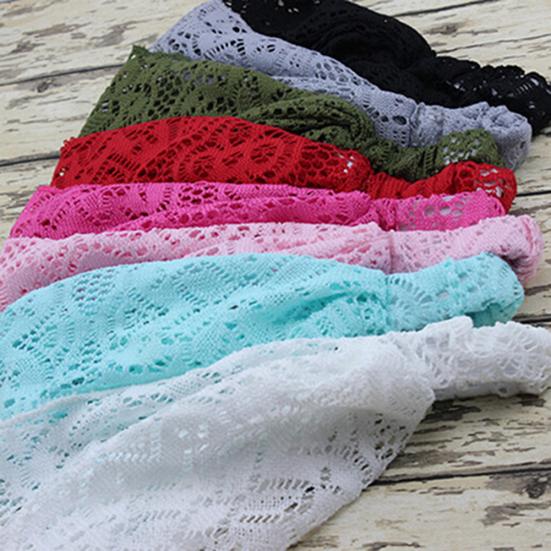Girl's Fashion Stretchy Wide Lace Headband Turban Headwrap Bandanas Hairband