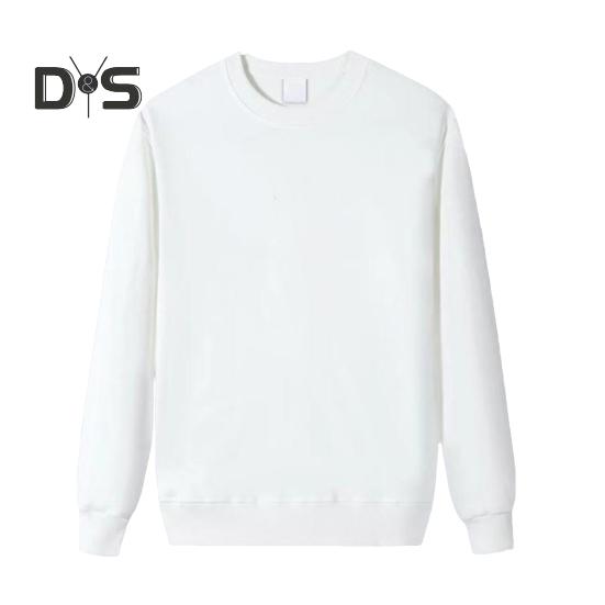 Outono Inverno Homens Top O Neck Solto Cor Pura Punhos Elásticos Pulôver Comprimento Médio Esporte Uso Diário Escola Moletom