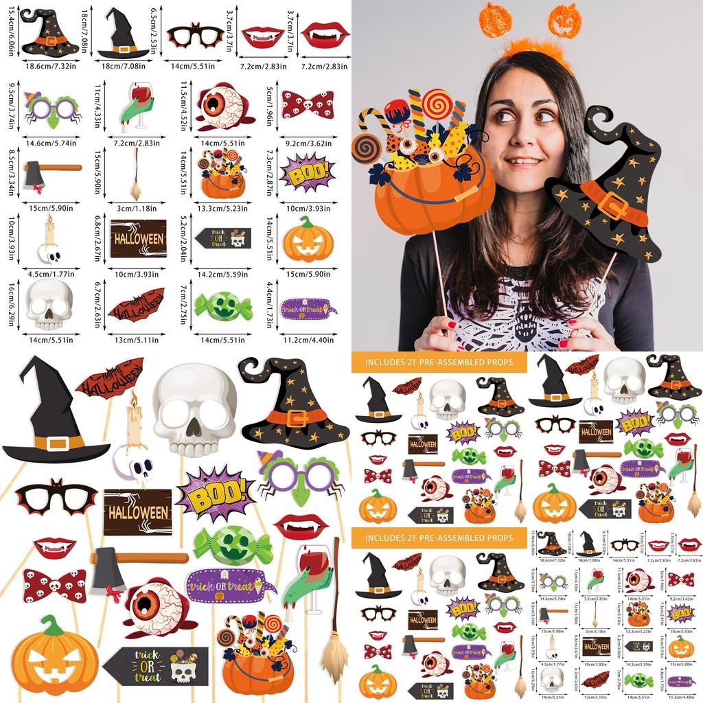 Halloween Party Photo Accessories With Paper Props For Venue Decoration And Fun Photos