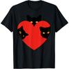 Funny Black Cat Valentine's Heart Tuxedo Cats Kitten Lovers Cotton Men T Shirt