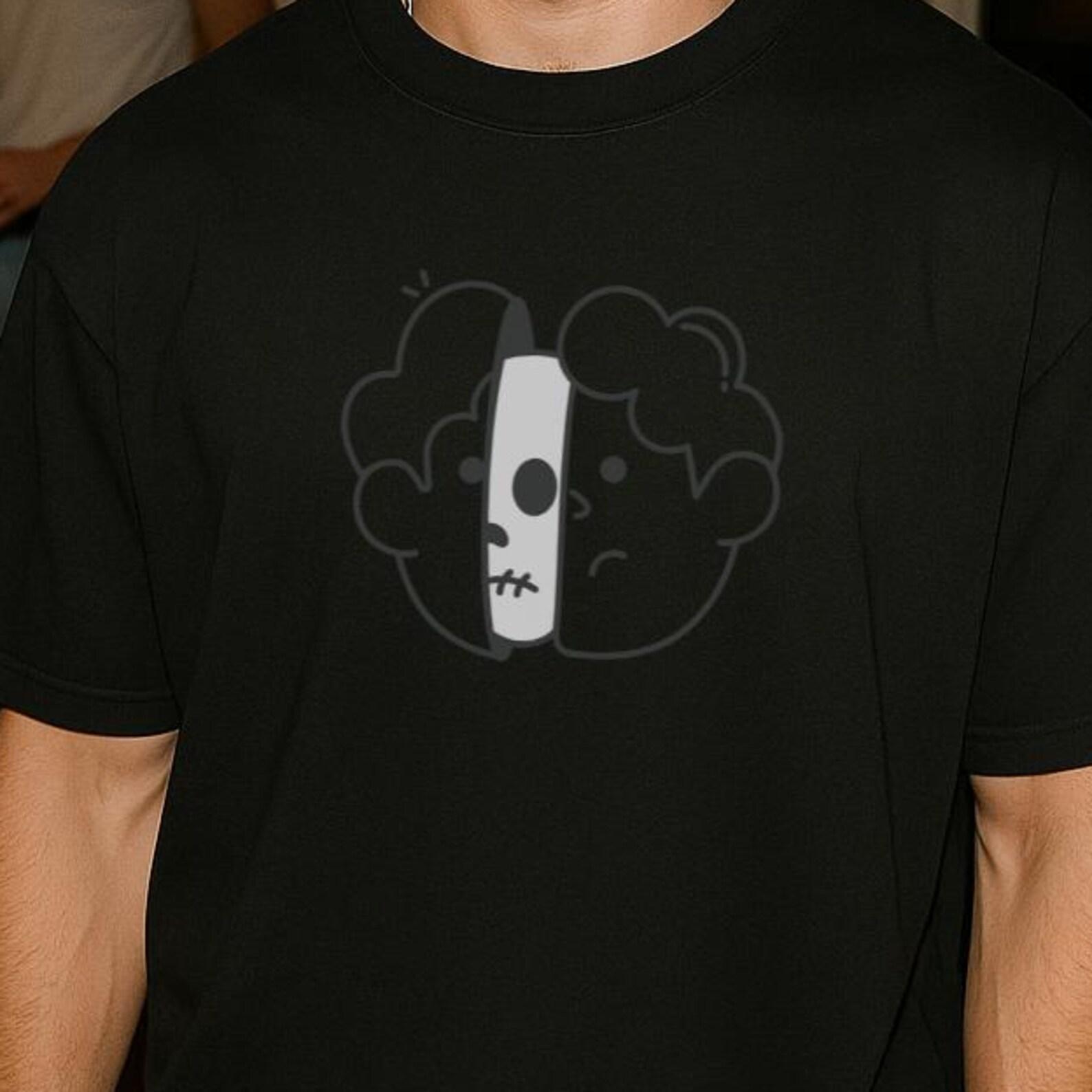 Abstract Skull Graphic T-Shirt: Unisex Cotton Fashion Tee 2XL