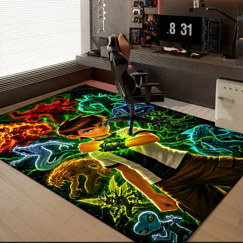 Ben Alien Force Floor Mat for Living Room, Game Rooms, Office, Bedroom, Office Floor Mat Playful Design, Christmas Fan Gifts