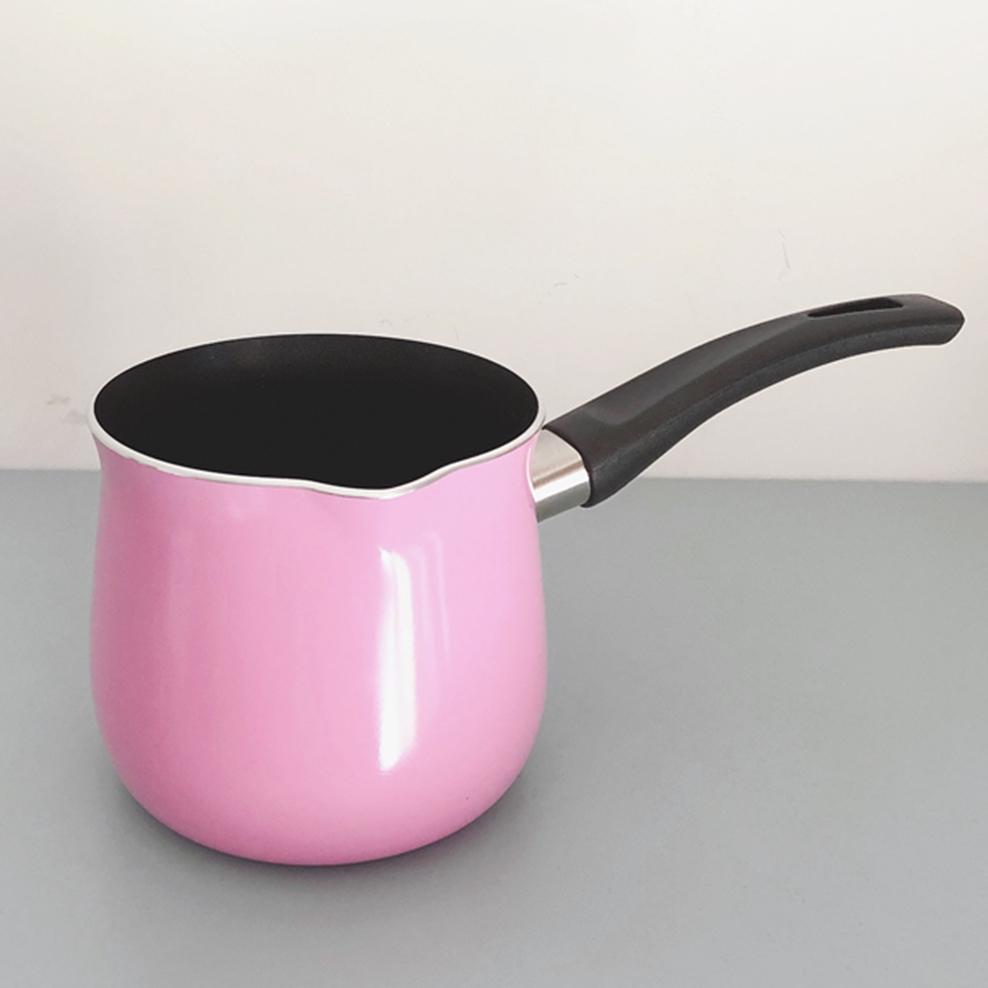 

Турецкий кофейник с покрытием из медицинского камня, Кастрюля для кипячения молока для нагрева на газовой плите, Кастрюля для детского питания, Маленькая кастрюля для лапши для кухни розовый