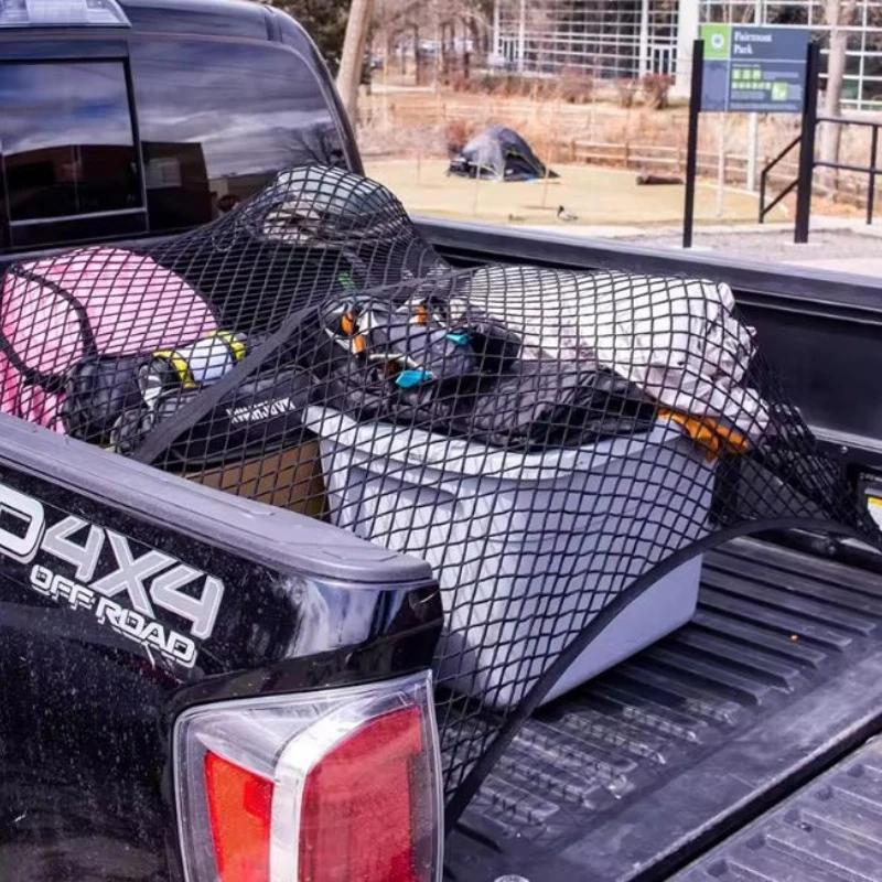 Multi-functional elastic truck trunk net, high-strength cargo net, practical design, flexible transportation safety net чёрный