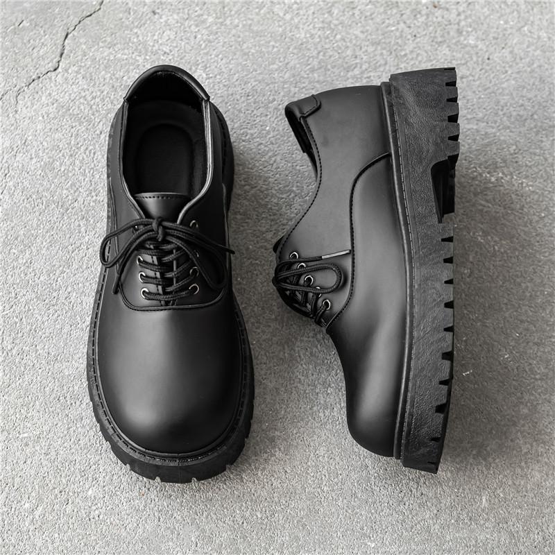 Jarní nové světlé kožené boty s velkou hlavou Pánské boty pro volný čas Pánské malé kožené boty 39-44