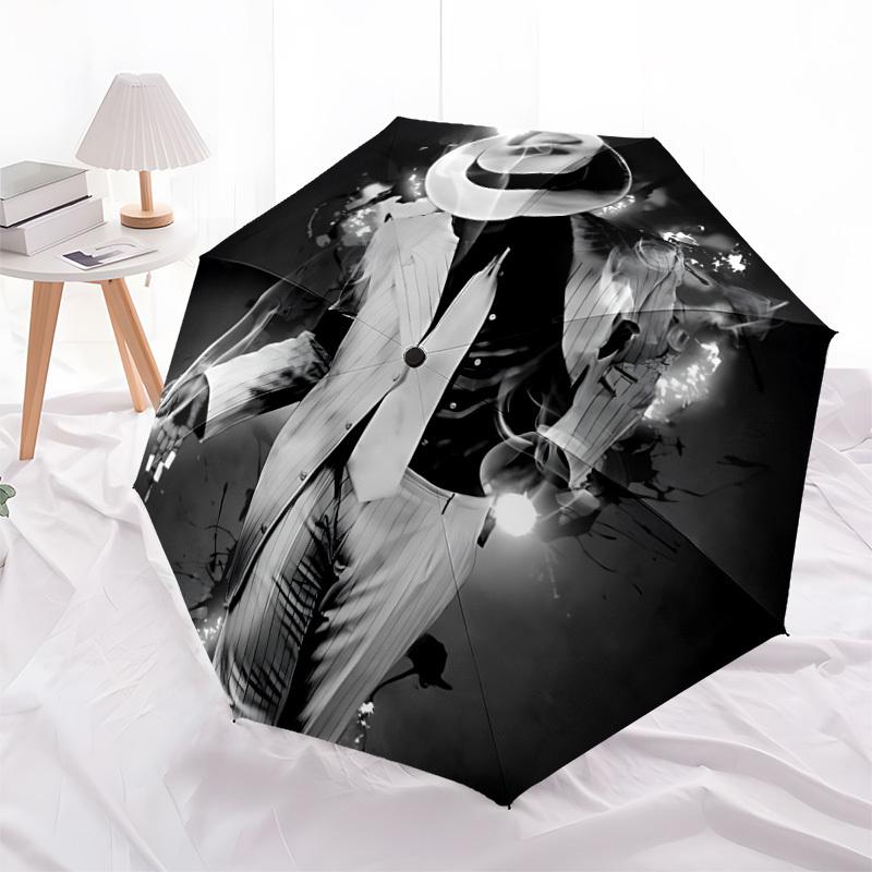 1pc Michael Joseph Jackson Dance Movement Automatic Folding Umbrella, Portable Collapsible Design, Casual Outdoor Accessory L1127015