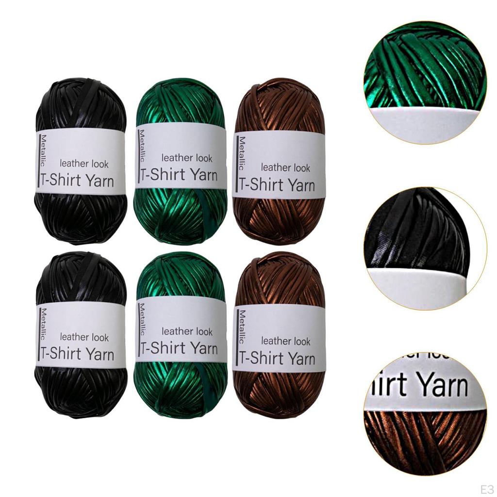 Metallic T-shirt Yarn Crochet Sewing Accessories Portable Multifunction Hand Knitting for