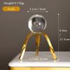 Modern Abstract Art Crystal Ball With Gold Iron Stand Decorative Ornaments For Living Room Bedroom Tv Cabinet Crafts Gifts Office Home Decor