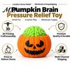 Creative Holiday Gift Halloween Pumpkin Stress Relief Toy, 3D Printed Sensory Fidget Realistic Interesting Brain Shape Toy Soft Rebound Squeeze