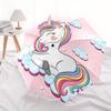 Unicorn, Rainbow Automatic Folding Umbrella  8 Ribs, Durable Iron Frame, Bright Color Pattern Compact Travel Umbrella, Suitable for Outdoor,