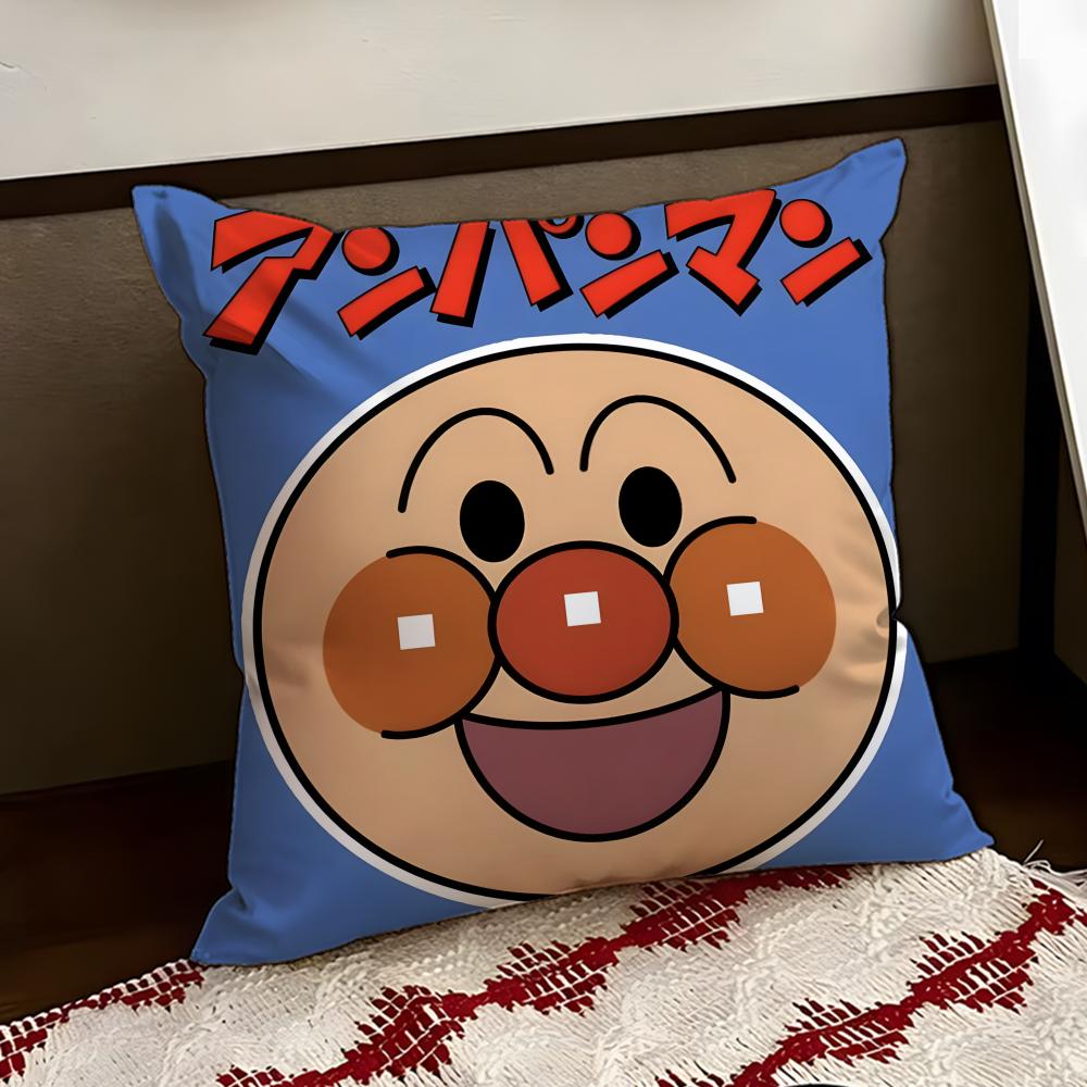 Cute AAnpanman anime Cushion Cover Reversible Soft Durable Pillow Cover Home  Car MultiScene Use for Daily Comfort