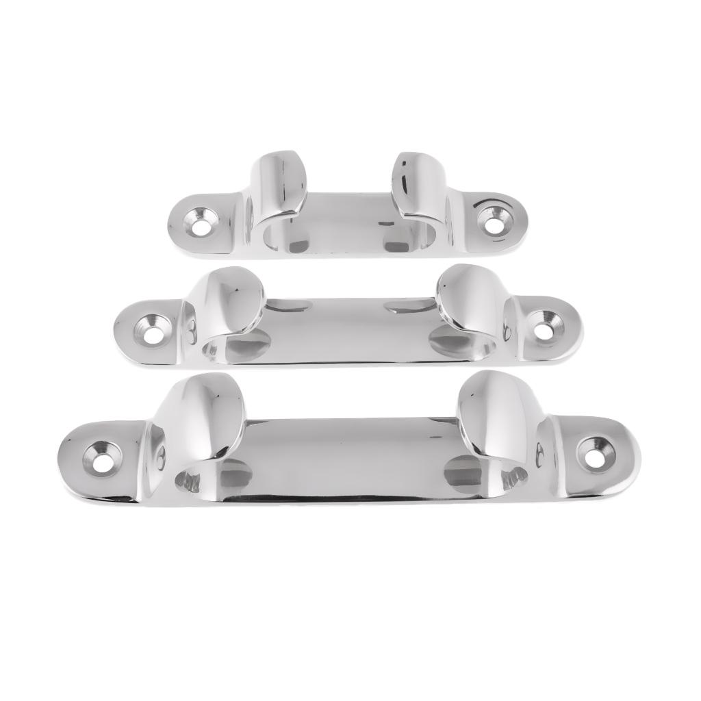 2pcs 100mm Stainless Steel Straight Bow Chock Fairlead Boat Rope Line Cleat
