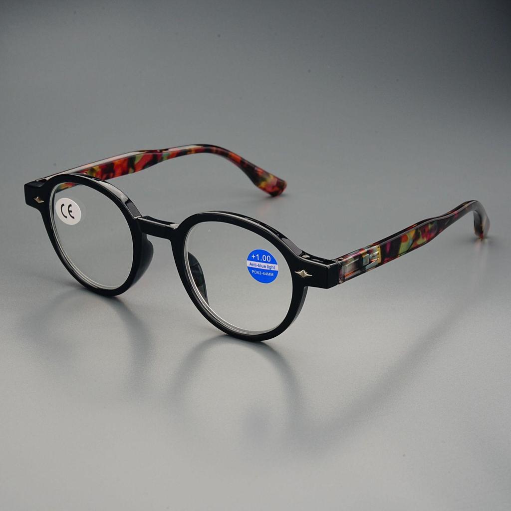 2025 Japanische Retro Runde Anti-Müdigkeit Anti-Blaulicht Lesebrille