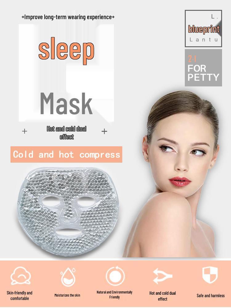 Dual-Use Gel Bead Face Mask: Cooling & Heating Compress with Reusable Ice Beads for Beauty Treatment