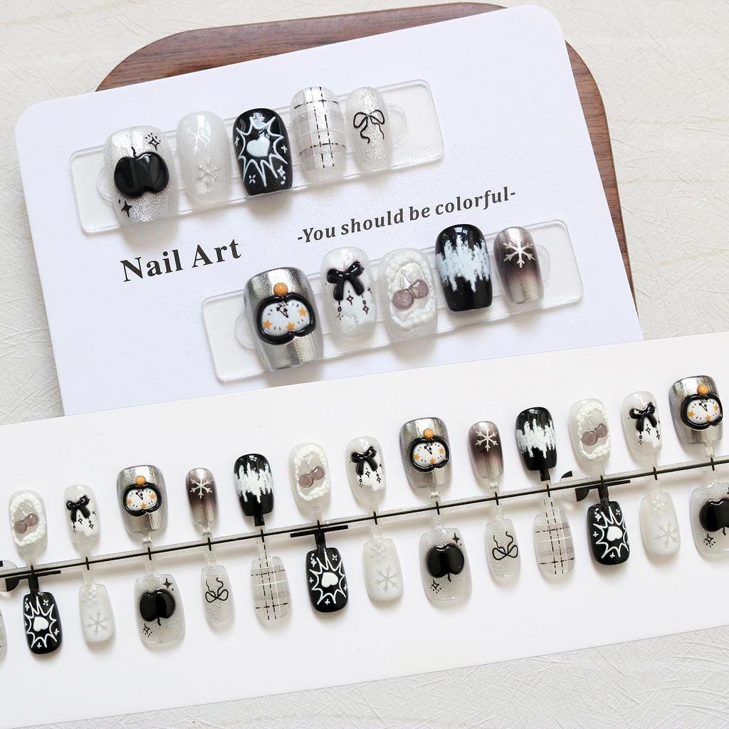 3D Sweet Cat Eye Wearable Nails – High-End Whitening Nail Art Patches