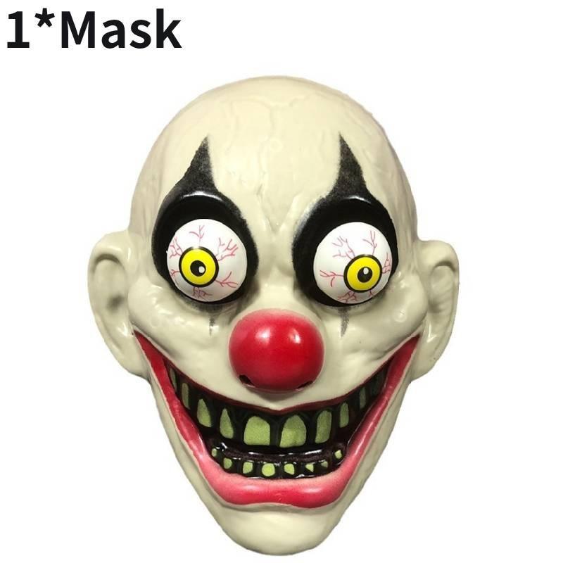 Ужасающая маска клоуна на все лицо для Хэллоуин-вечеринок и страшных костюмов, идеально подходящая для косплей-мероприятий Style C