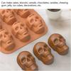 Elasticity Skeleton Head Cake Mold Food Grade Silicone Skull Baking Mold  Halloween