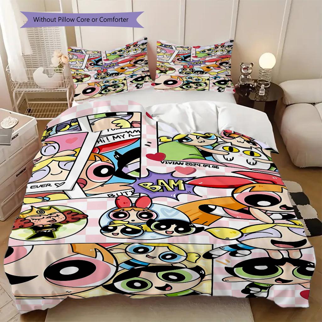 Copripiumino Morbido e Confortevole delle Superchicche, Set Biancheria da Letto per Bambini Regalo, Disponibile in Varie Misure LXR170