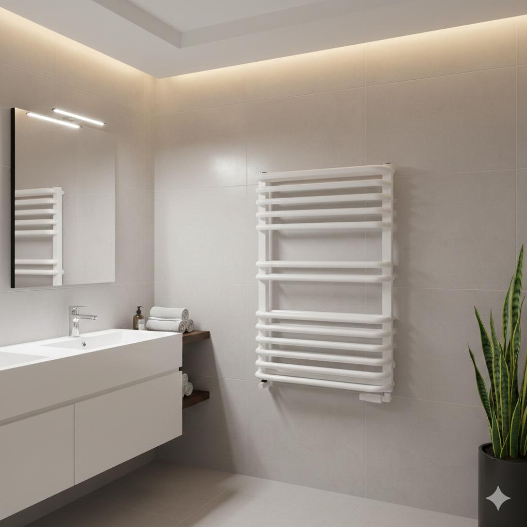 Luxrad Stark bathroom radiator 64x53 white ZBD 516W