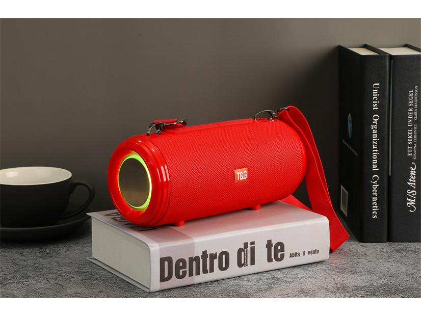 

TG537 Красочный свет Двойная диафрагма Открытый водонепроницаемый Bluetooth-динамик с T-картой и функцией вызова красный