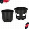 Pot for growing potatoes on the balcony, black, 29.5 cm, set of 3