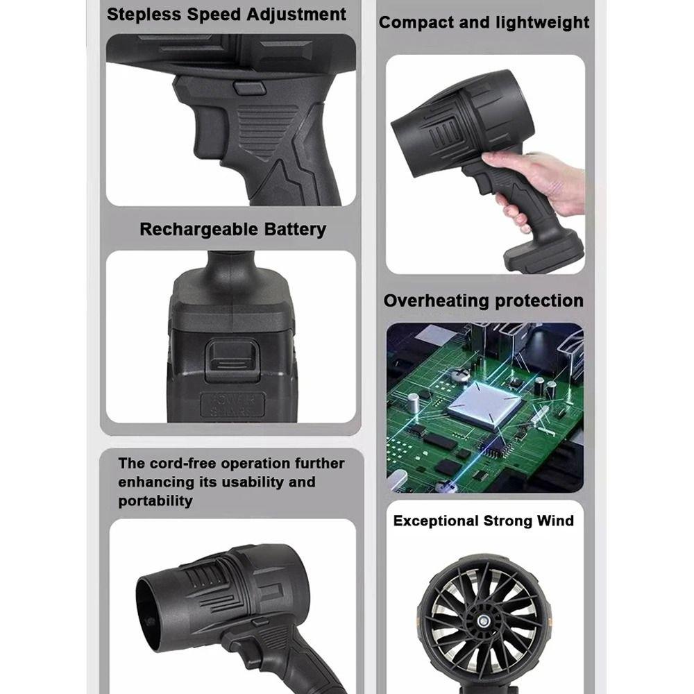 Stepless Speed Jet Fan 1000W Jet Leaf Air Blower Durable Turbo Fan  for Makita Battery