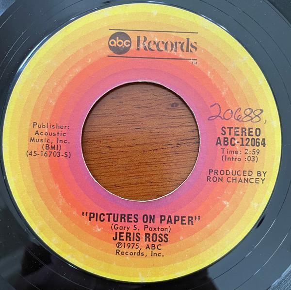 

7inch Record JERIS ROSS Pictures On Paper Wont You Meet ABC12064 ABC Records 1975 US CountryFolk Used